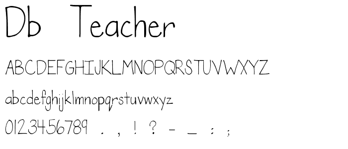DB TEACHER font